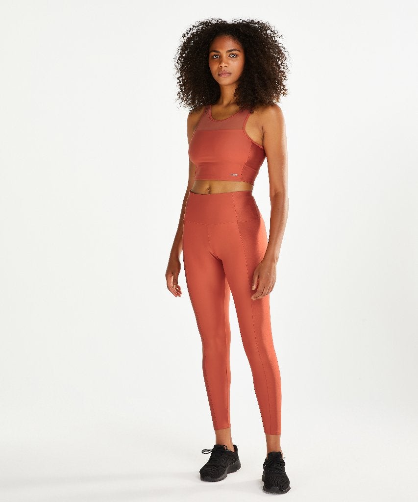 HKMX High waisted sport legging Shine On, Oranje, maat M, Maat 38/40 (M), Verzenden, Oranje, Fitness of Aerobics