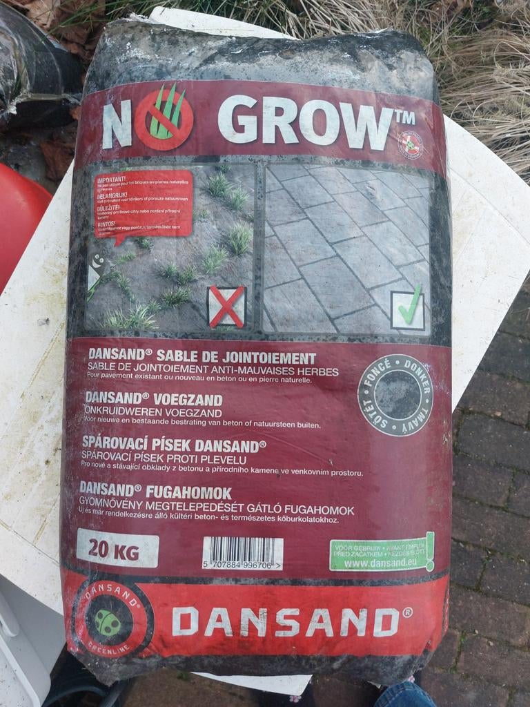 No grow voegzand, Ophalen