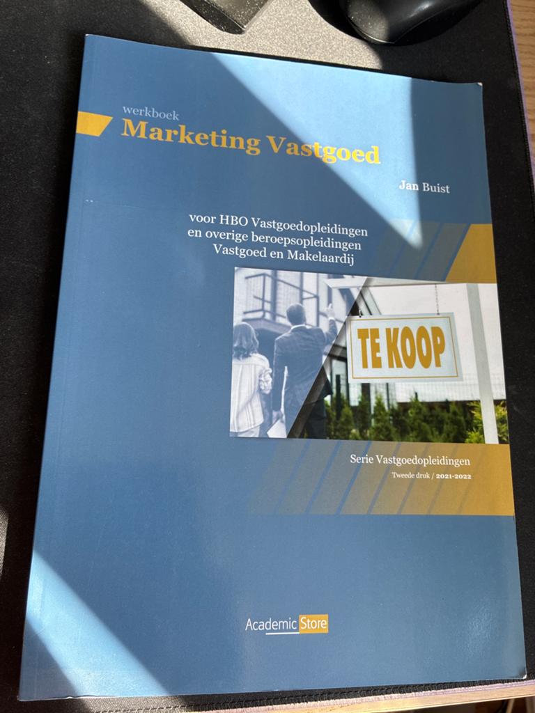 Werkboek Marketing Vastgoed - Jan Buist (HBO), Boeken, Ophalen of Verzenden, Gamma, Zo goed als nieuw, HBO