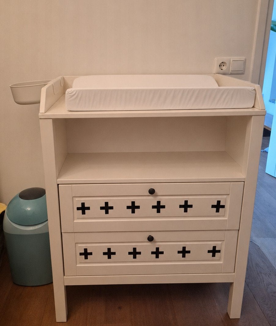 commode met lades, verschoonkussen en luieremmer, Ophalen, 50 tot 70 cm, 100 cm of meer, Zo goed als nieuw