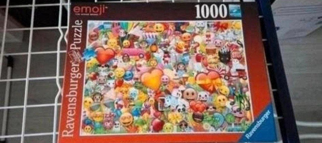 smiley puzzel 1000 stukjes, Hobby en Vrije tijd, Ophalen, 500 t/m 1500 stukjes, Zo goed als nieuw, Legpuzzel