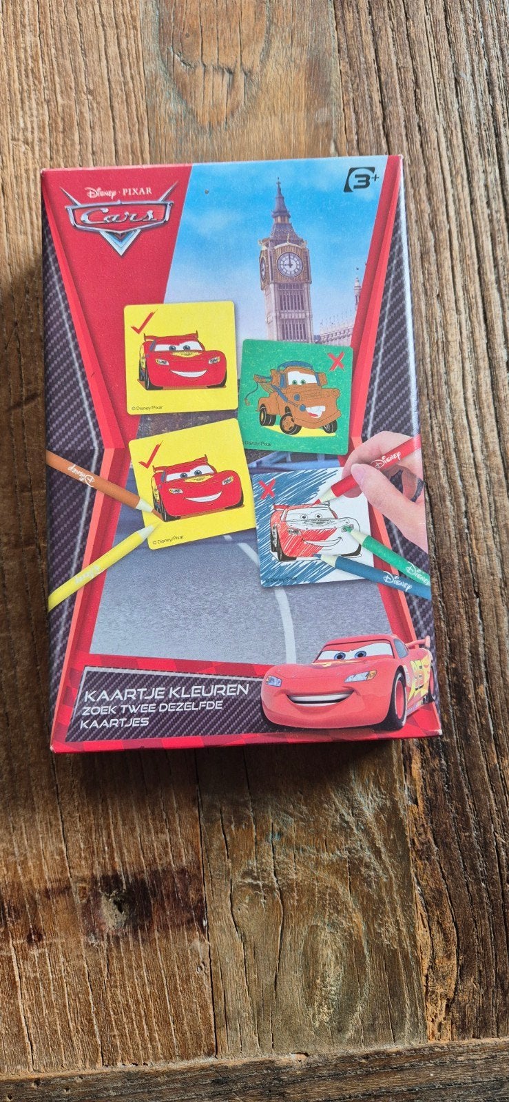 Disney Pixar Cars Memory/Kleurkaarten met potloden, Ophalen of Verzenden, Zo goed als nieuw, Knutselen
