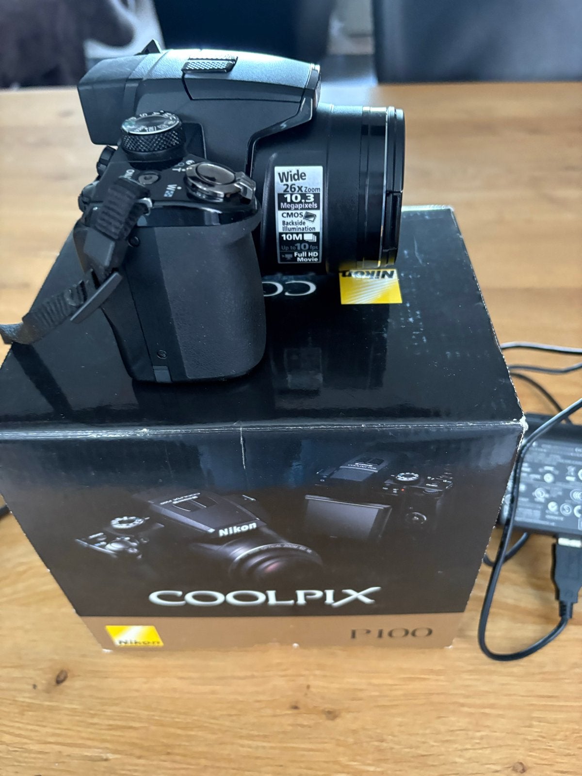 Nikon Coolpix P100 - 26x zoom, 10.3 MP, Gebruikt, Oplader, Ophalen of Verzenden, Nikon