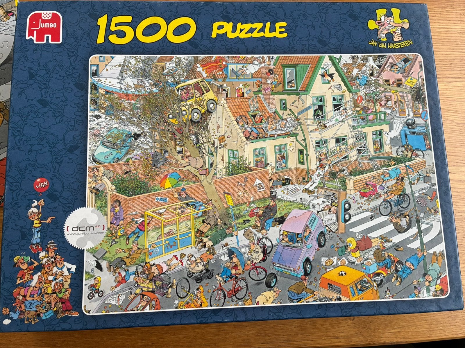 Jan van Haasteren 1500 stukjes De Storm compleet, Hobby en Vrije tijd, Denksport en Puzzels, Ophalen of Verzenden, 500 t/m 1500 stukjes