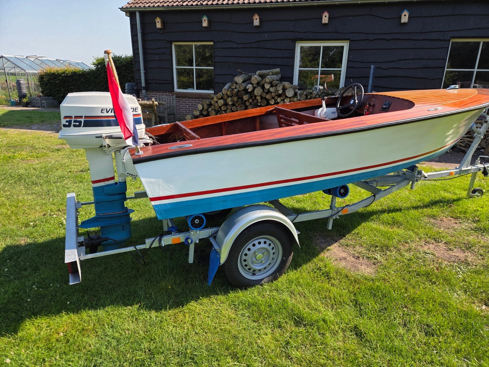 Exclusieve mahoniehouten klassieke speedboot – Riva-stijl, Overige merken, 4 m, Nieuw, 35 pk