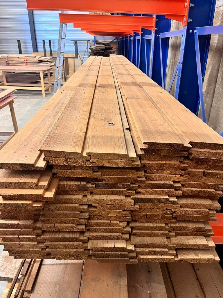 Thermo vuren planken channelsiding, Ophalen, Nieuw, 250 cm of meer, Planken