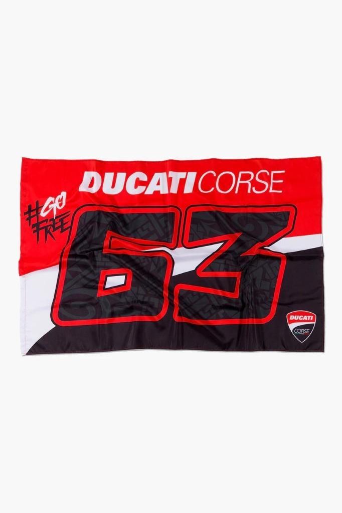 Francesco Bagnaia Ducati vlag DBUFG416003 140 x 90 cm, Commerciale@vr46racing.com, Nieuw, Ophalen of Verzenden, 61121 Pesaro PU Italy