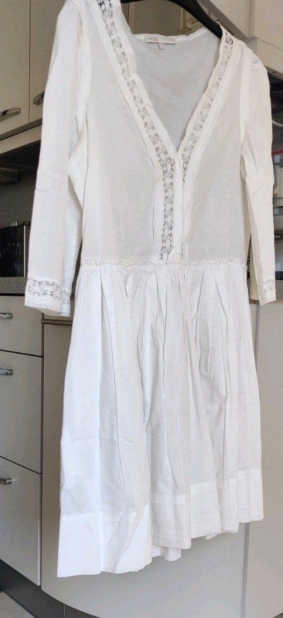Maje witte zomer jurk maat 2  als nieuw  €229, Ophalen of Verzenden, Zo goed als nieuw, Wit, Trouwjurk