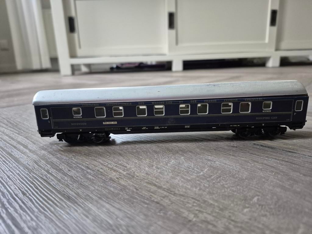 Marklin 4581 H0 Slaaprijtuig van de CIWL met verlichting., Hobby en Vrije tijd, Modeltreinen | H0, Wisselstroom, Gebruikt, Wagon
