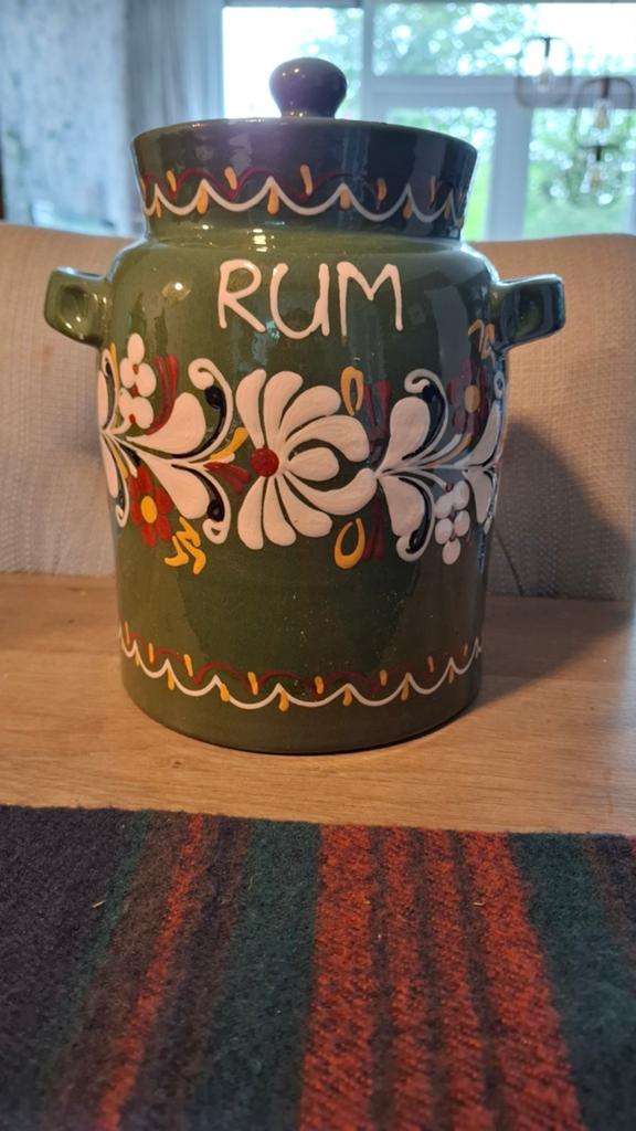 Rumtopf rum vaas pot origineel 21 cm hoog, Antiek en Kunst, Antiek | Keramiek en Aardewerk, Ophalen of Verzenden
