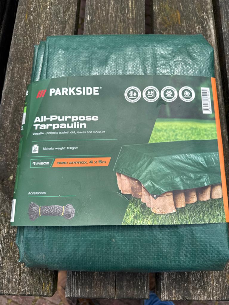 Nieuw afdekzeil 4x5 meter - Parkside, Overige typen, Nieuw, Ophalen of Verzenden, 4 tot 6 meter