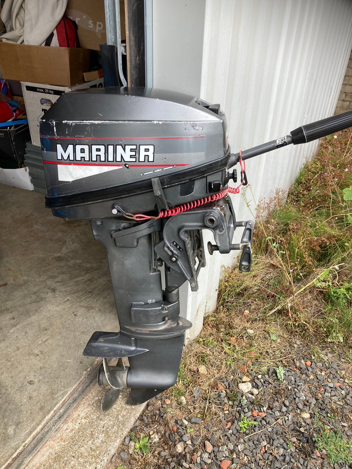 6pk Mariner ks 2-takt, Watersport en Boten, Buiten- en Binnenboordmotoren, Ophalen, Zo goed als nieuw, Benzine, 5 tot 10 pk