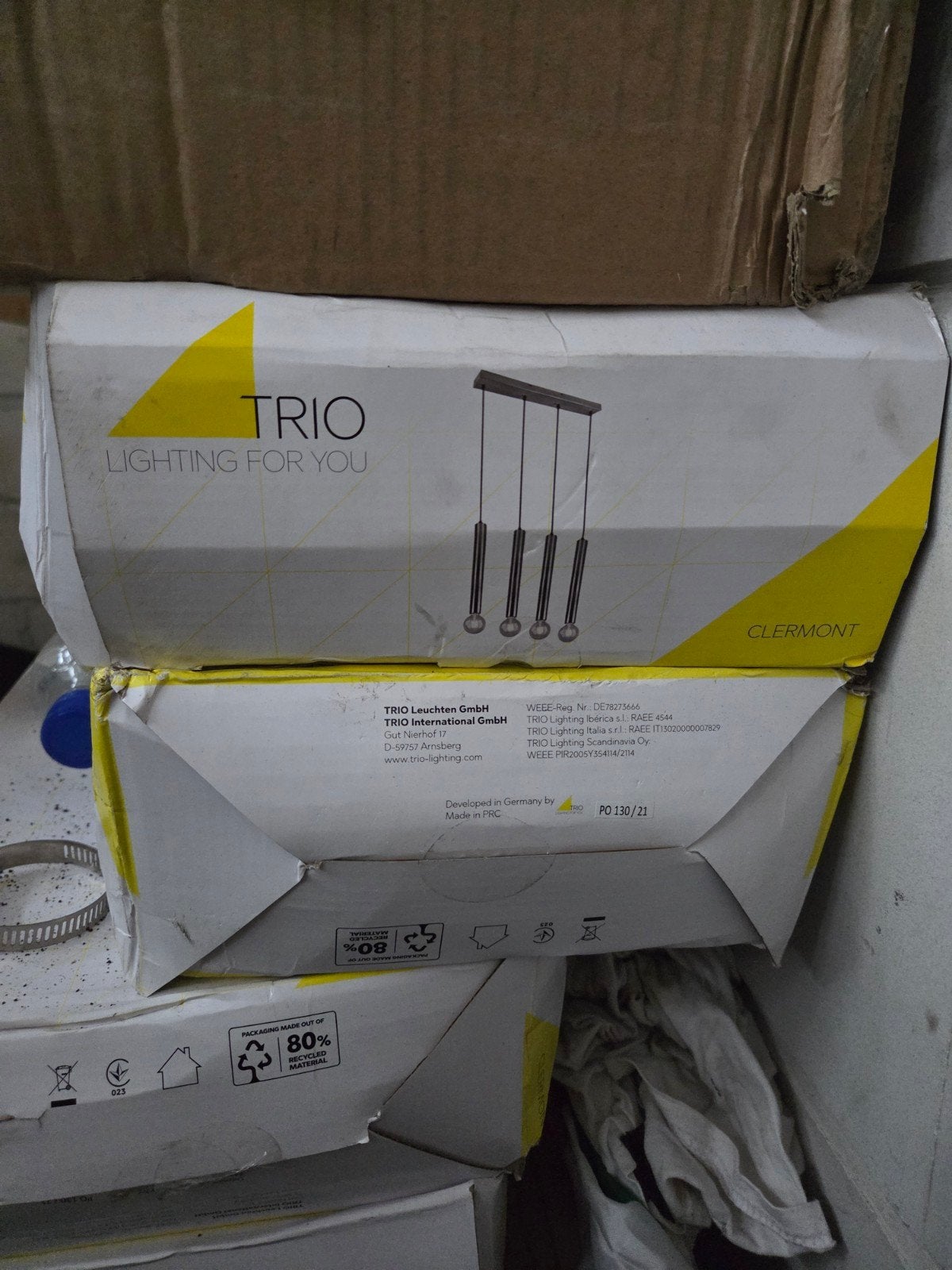 18x Trio Clermont Hanglampen - Nieuw in doos, Ophalen, Nieuw, Metaal
