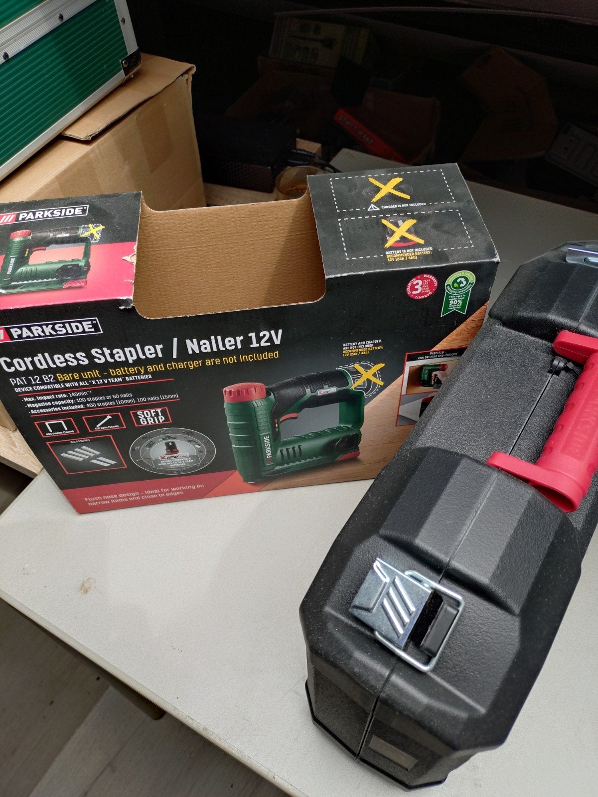 Parkside Accu-spijkerpistool 12V PAT 12 B2 (Zonder Accu), Ophalen, Nieuw