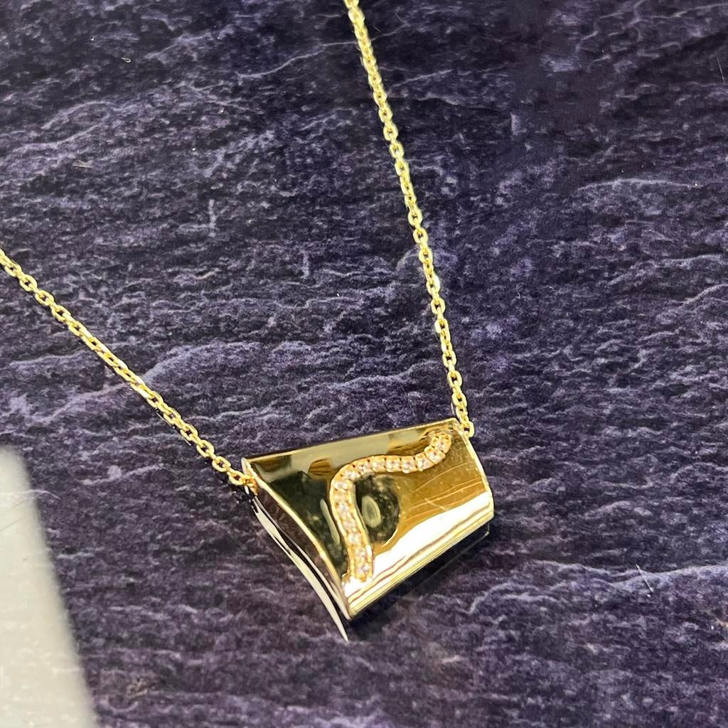 18 karaats gouden collier ketting prachtig model italy, Ophalen of Verzenden, Nieuw, Goud