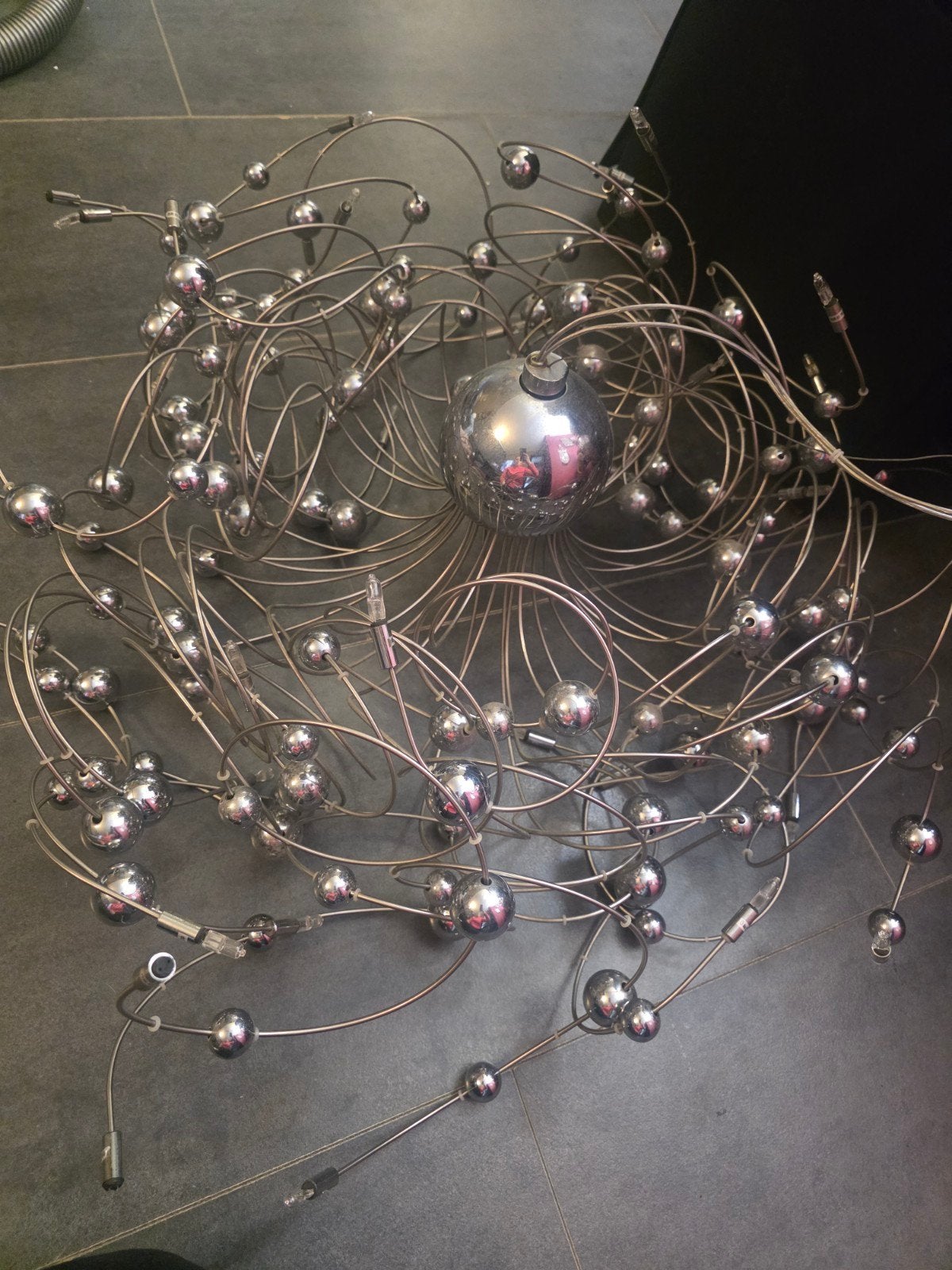 Vintage space age sputnik lamp, Huis en Inrichting, Lampen | Hanglampen, Ophalen of Verzenden, Zo goed als nieuw, Metaal, Modern, Design, Eigentijds, eric kuster