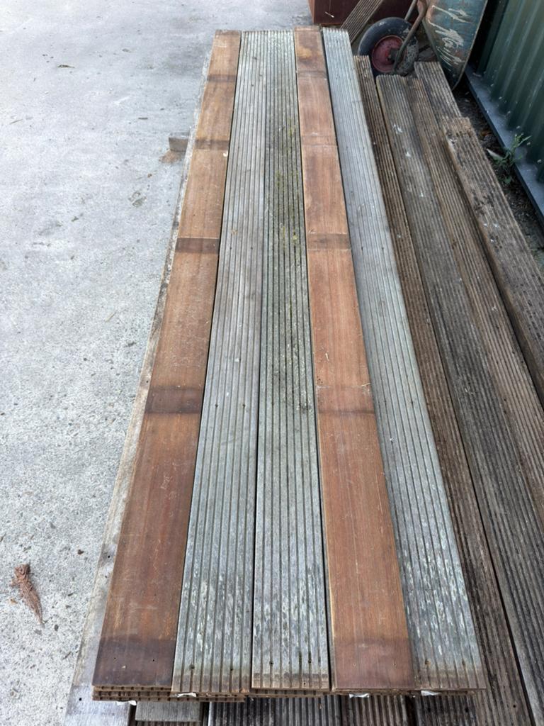 Hardhouten Bangkirai Vlonderplanken Vlonder Planken, Tuin en Terras, Ophalen, Zo goed als nieuw, Hout