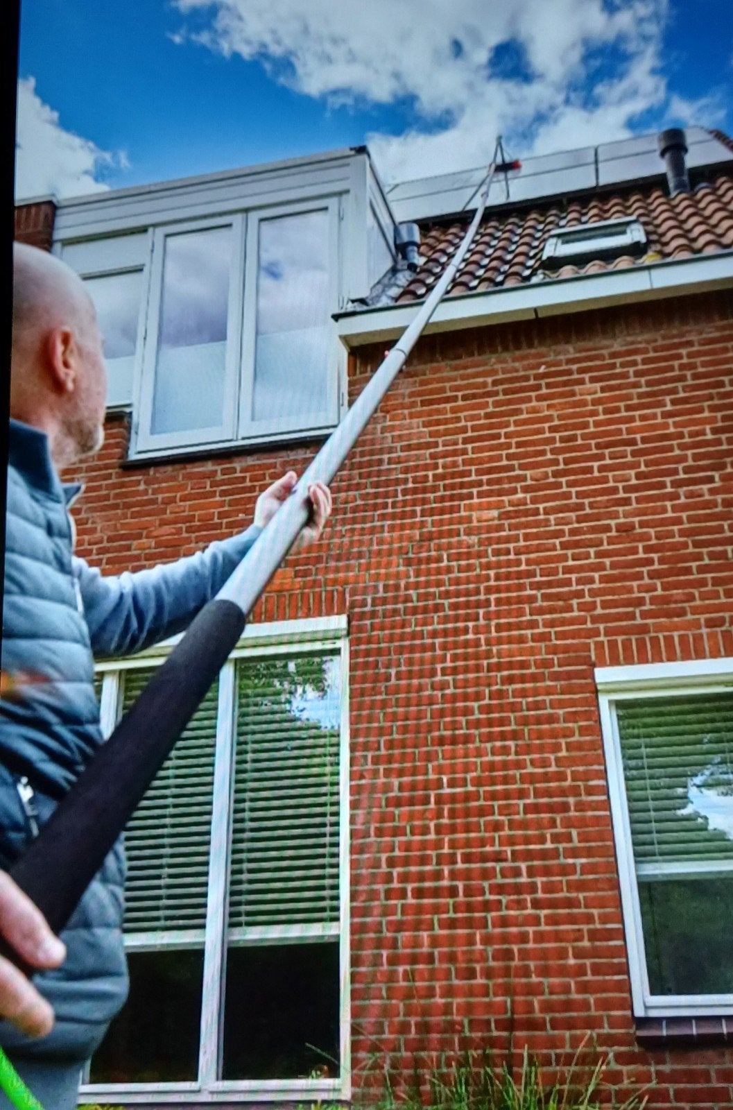 High-Clean Telescoopsteel met Borstel voor zonnepanelen, Ophalen