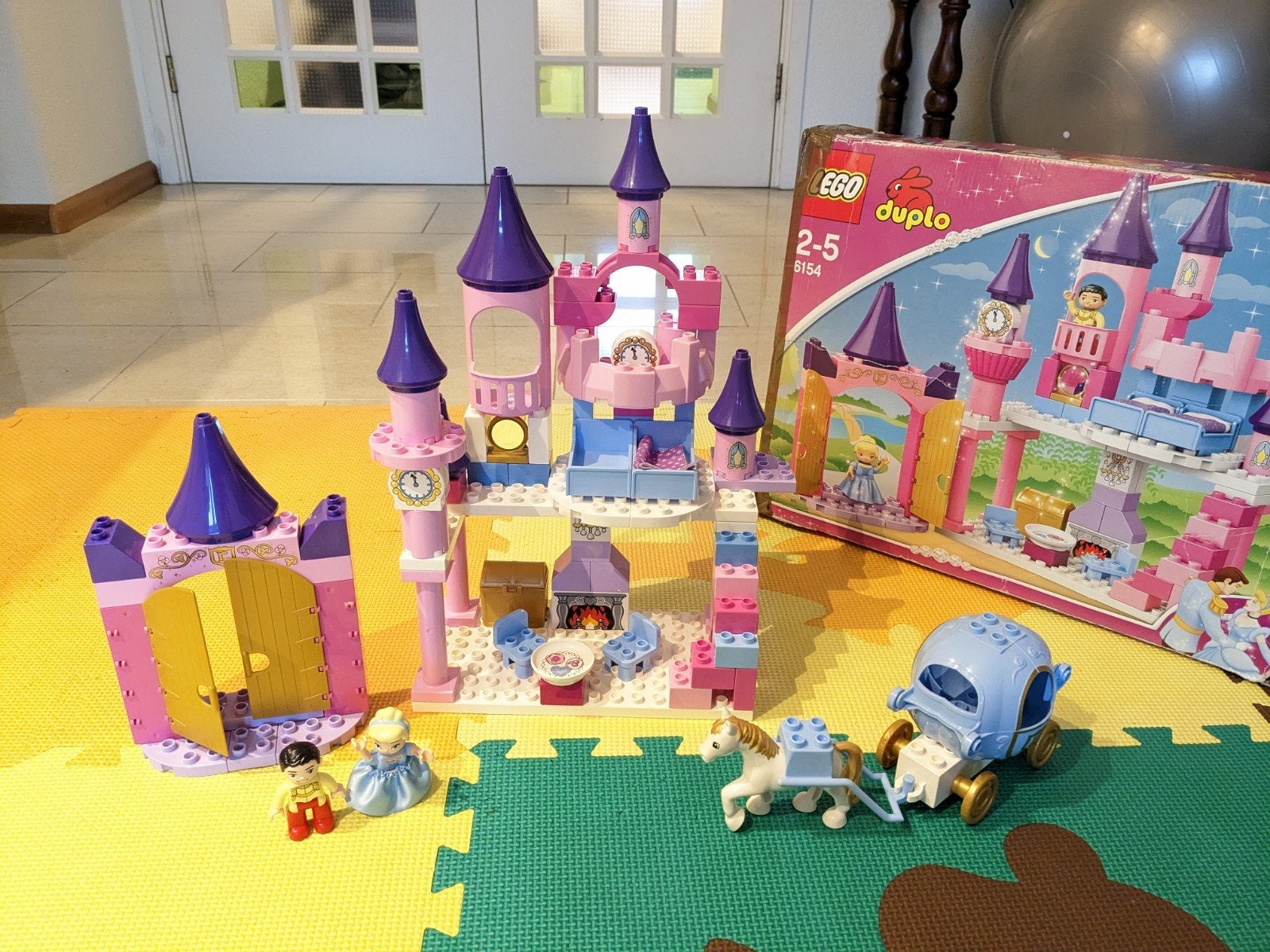 Lego Duplo Prinsessenkasteel 5154 met Koets en Figuren, Kinderen en Baby's, Speelgoed | Duplo en Lego, Gebruikt, Overige thema's