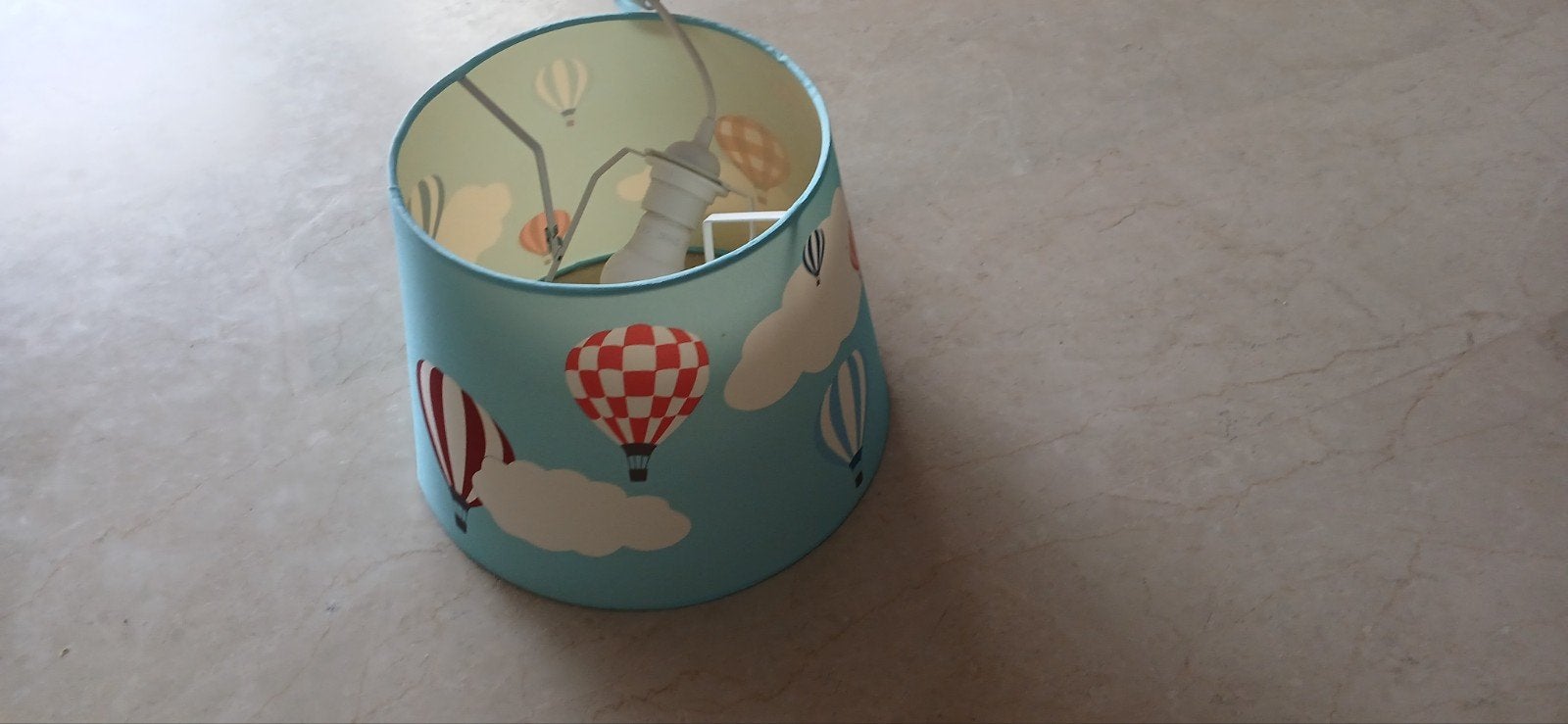 Leuke kinderlampenkap met luchtballonnen, Blauw, Verzenden, Gebruikt, Lamp
