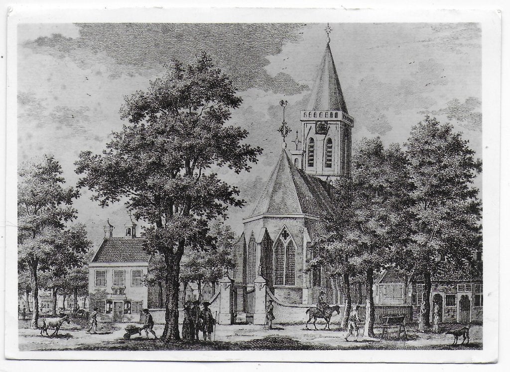 Hilversum Kerk en Rechthuis gelopen ansichtkaart (B7862), Ophalen of Verzenden, 1980 tot heden, Gelopen, Noord-Holland