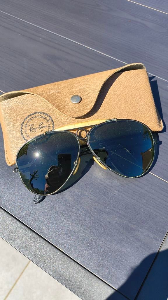 Ray-Ban Bausch&Lomb Black Shooter Vintage jaren '80 *UNIEK*, Ophalen of Verzenden, Zwart, Ray-Ban