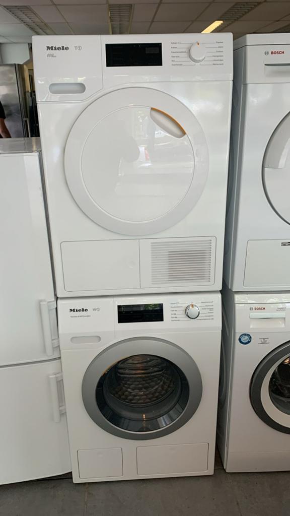Te koop: Miele Warmtepompdroger TCE 630 WP & Miele Wasmachin, Witgoed en Apparatuur, 1200 tot 1600 toeren, Info@miele.com, 8 tot 10 kg