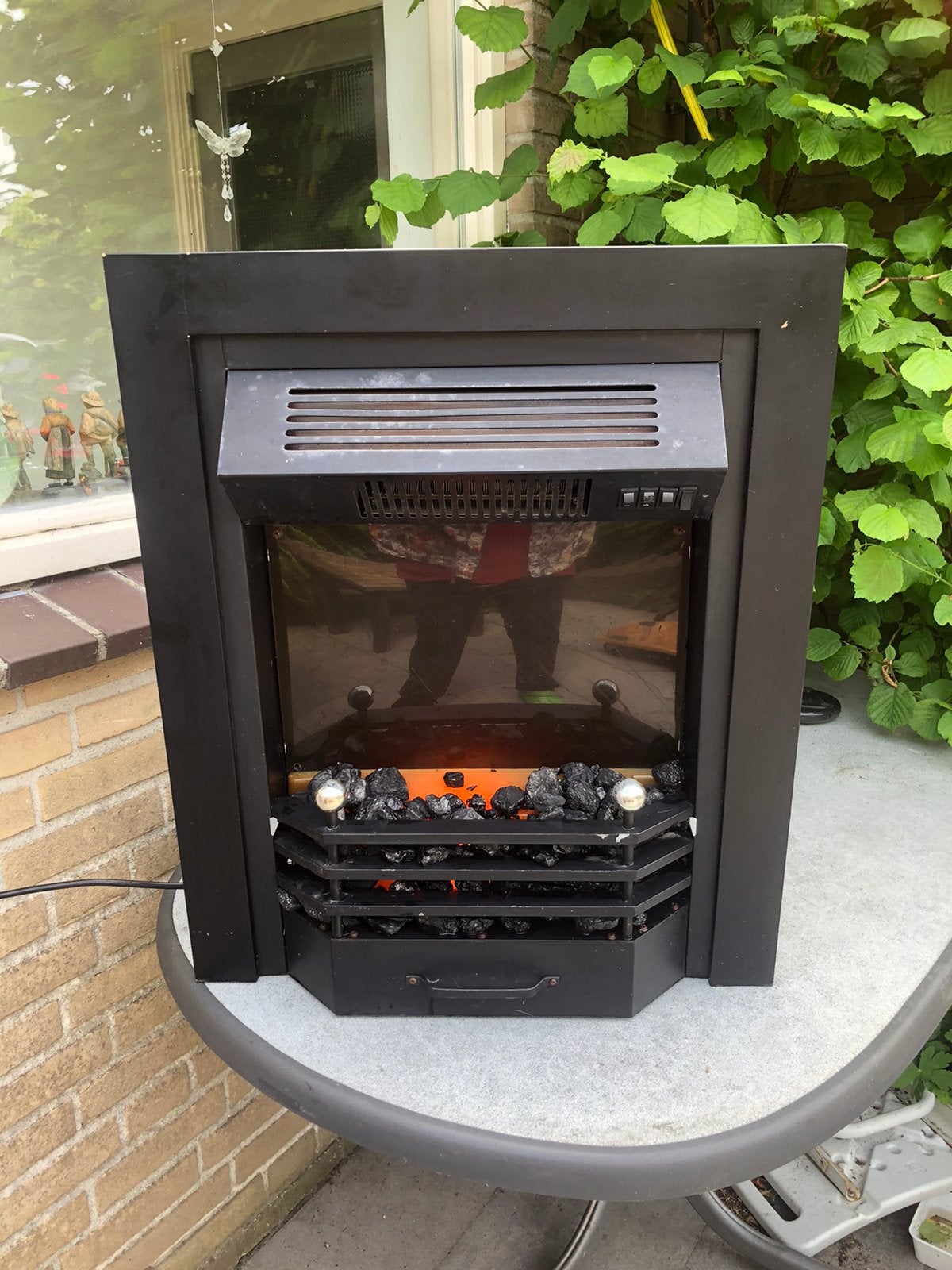 Elektrische inbouw haard, Ophalen, Gebruikt, Vrijstaande haard, Houthaard