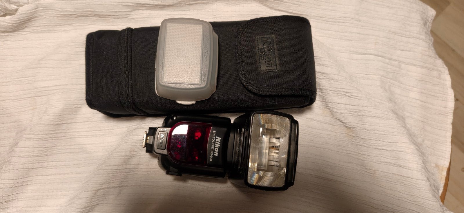 Nikon Speedlight SB-900 flitser met tas en diffuser, Audio, Tv en Foto, Externe flitser, Ophalen of Verzenden, Zo goed als nieuw