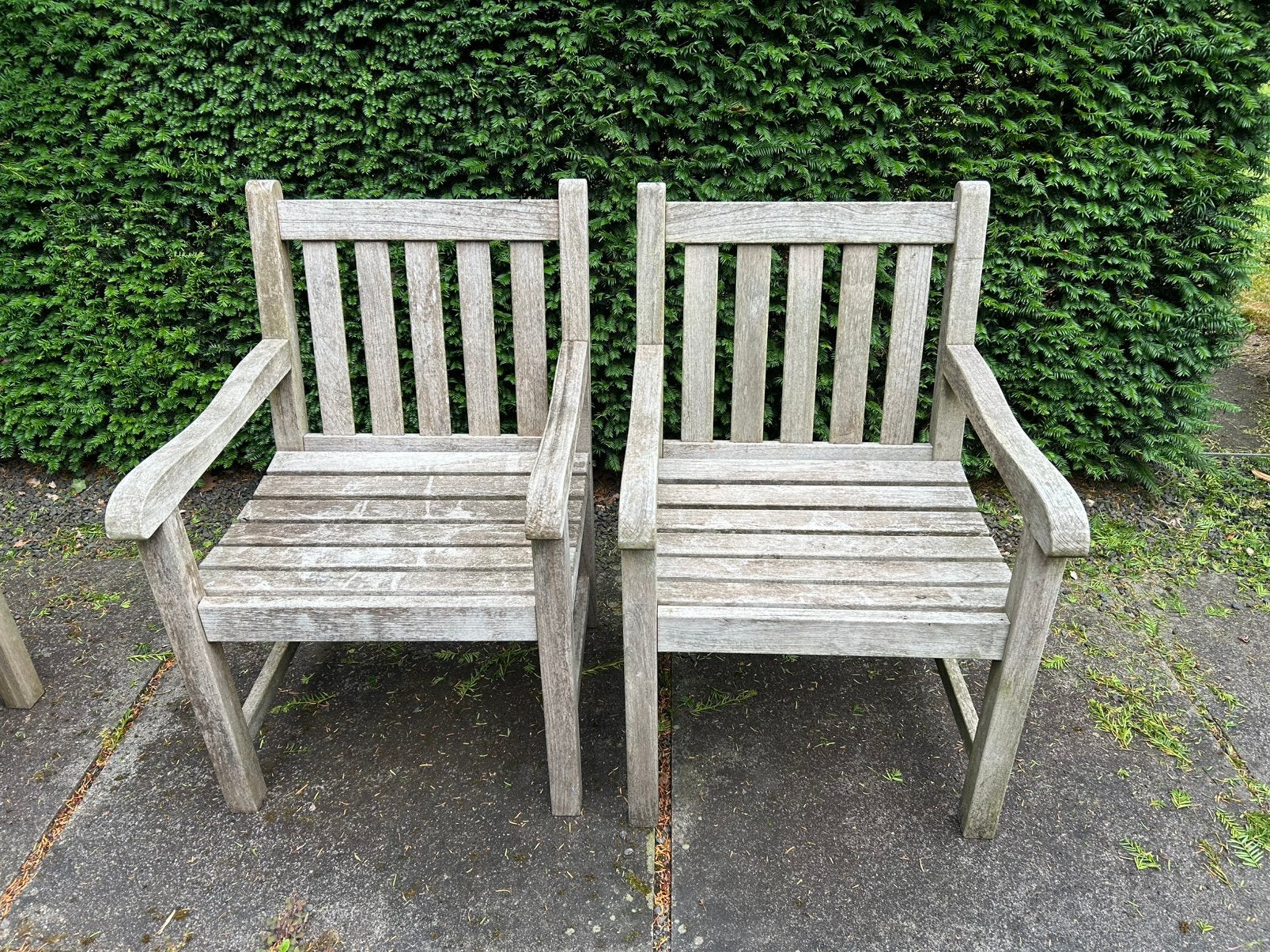 2 teakhouten tuinstoelen – massief teak – zeer stevig, Tuin en Terras, Tuinstoelen, Ophalen, Zo goed als nieuw, Teakhout