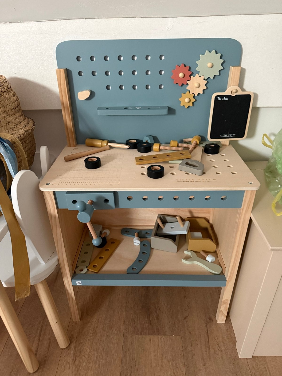 Little Dutch Houten Werkbank met Gereedschap, Ophalen of Verzenden, Zo goed als nieuw, Bouwen