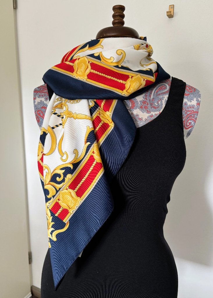 Vintage Shawl Sjaal, Kleding | Dames, Ophalen of Verzenden, Gedragen, Maat 42/44 (L), Sjaal
