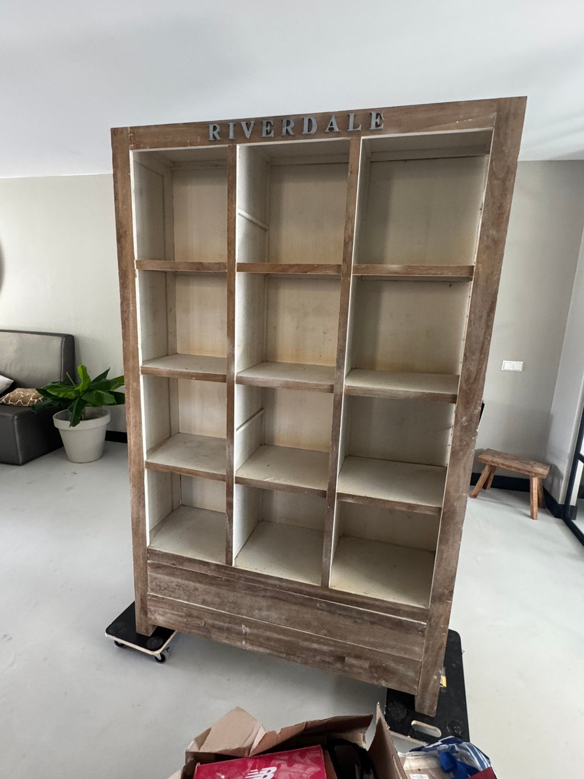 Ibiza style Riverdale vakkenkast met 2 lades, Ophalen, Met plank(en), Gebruikt, 100 tot 150 cm