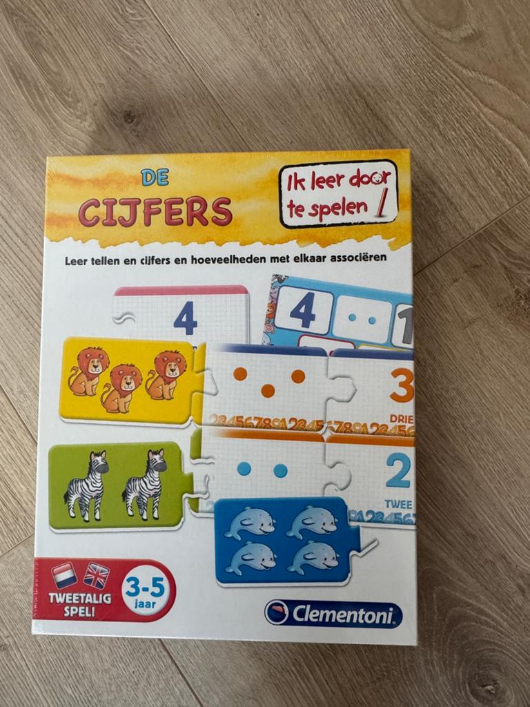 Clementoni De Cijfers - Leer tellen en cijfers associëren, Ophalen of Verzenden, Nieuw, Puzzelen