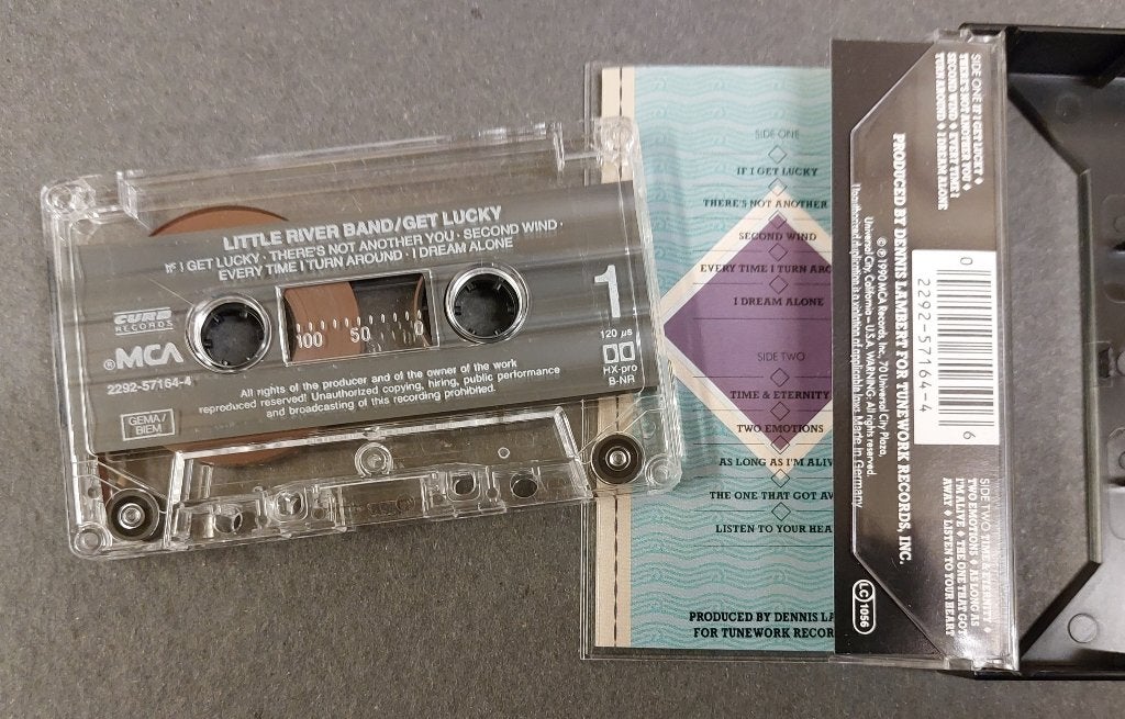 Little River Band CASSETTE Get Lucky 1990, Cd's en Dvd's, Cassettebandjes, Gebruikt, 1 bandje, Ophalen of Verzenden, NvT
