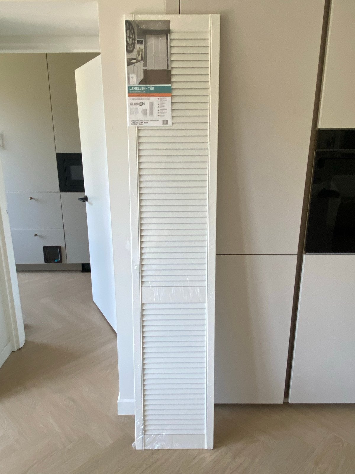 Nieuwe Louvredeur - 2013 x 394 mm - Wit, Doe-het-zelf en Verbouw, Deuren en Horren, Ophalen, Minder dan 80 cm, Binnendeur, Nieuw