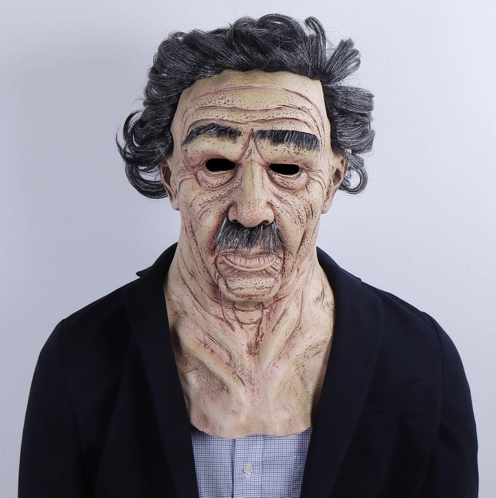 Oude Man Masker Horror Carnaval Bejaarde Opa Latex Mask, Verzenden, Nieuw, Feestartikel, Overige