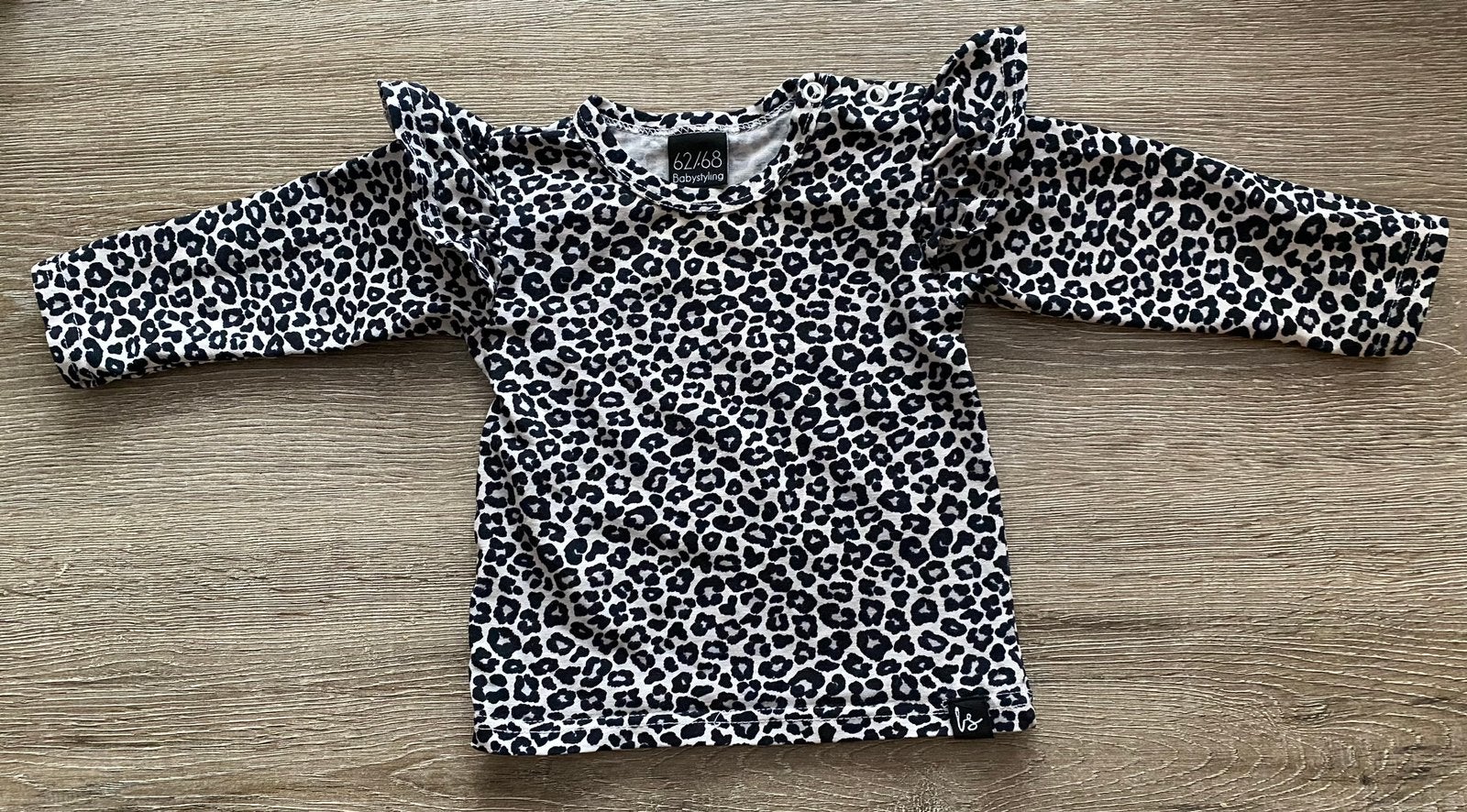 Babystyling pantershirtje maat 62/68, Ophalen of Verzenden, Zo goed als nieuw, Meisje, Shirtje of Longsleeve