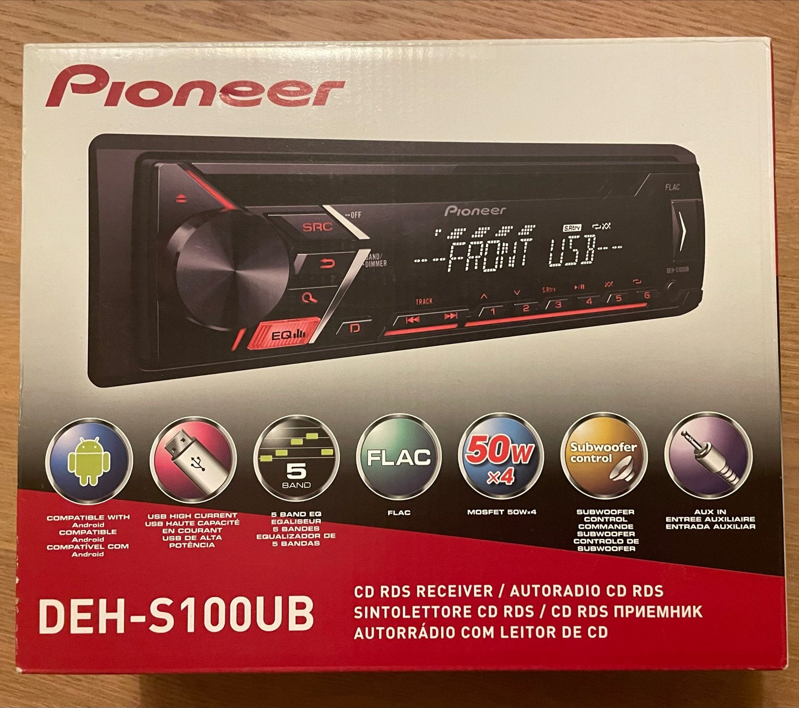 Pioneer DEH-S100UB CD RDS Receiver Autoradio, Ophalen of Verzenden, Nieuw