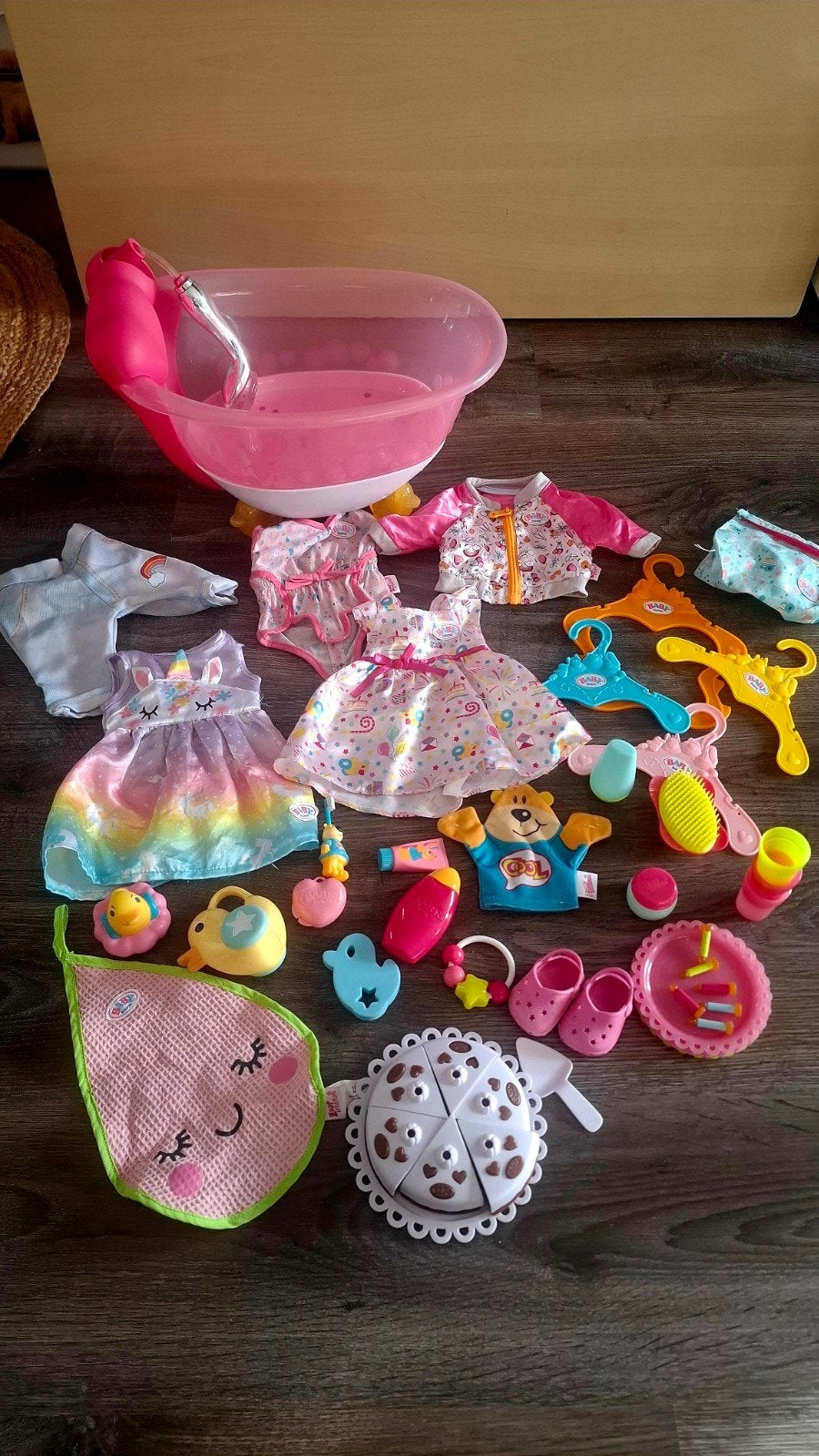 Baby Born Zapf Creation badje spulletjes kleding, Kinderen en Baby's, Ophalen of Verzenden, Zo goed als nieuw, Babypop
