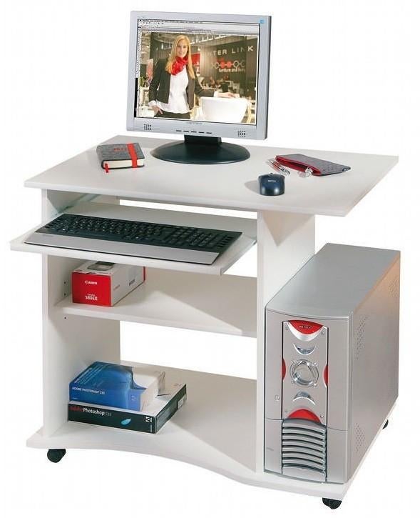 VOORRAAD Compact computerbureau Pepe Mat wit NIEUW, 90 cm, Spaanplaat of MDF, 50 cm, Nieuw