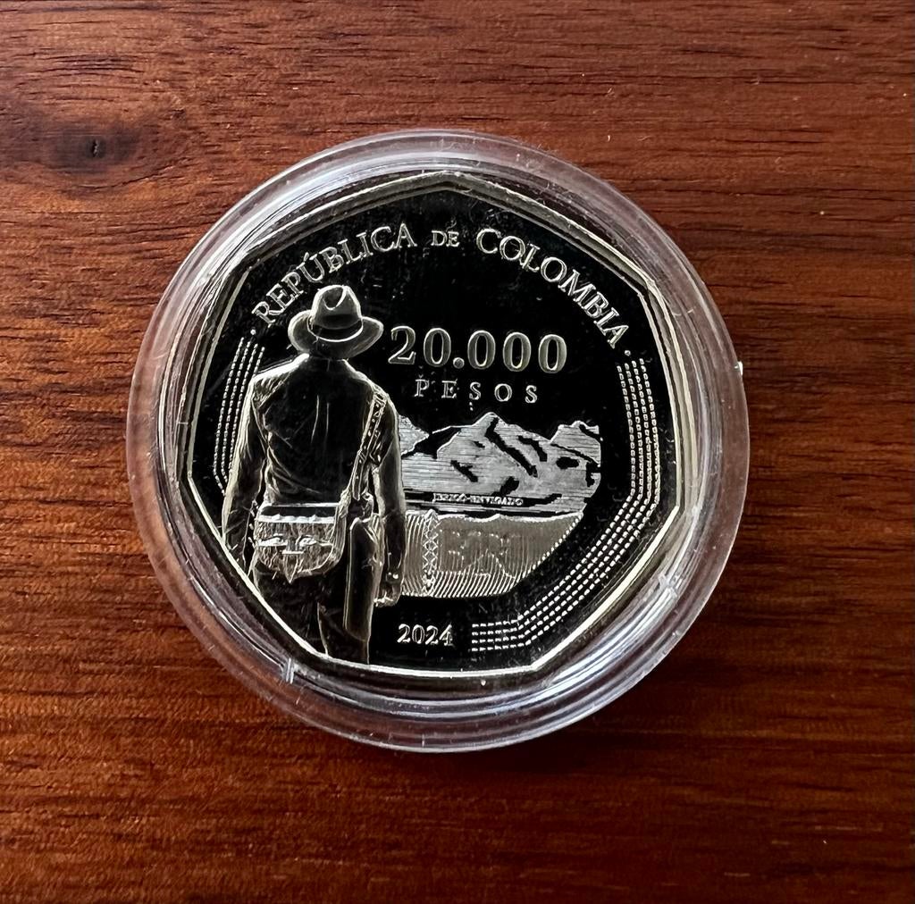 Exclusieve Colombiaanse herdenkingsmunt, Ophalen of Verzenden, Zuid-Amerika, Losse munt