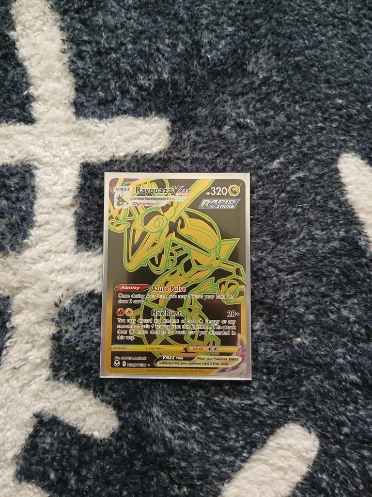 Rayquaza VMAX Secret Rare Pokémon Kaart, Ophalen of Verzenden, Nieuw, Losse kaart, Foil