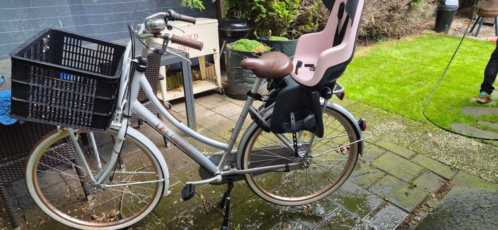 Cortina fiets 28 inch met kinderzitje en mand, Overige merken, Velgrem, Versnellingen, Ophalen of Verzenden