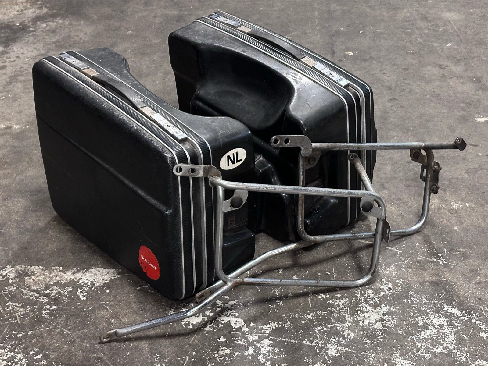 Set KRAUSER koffers met dragers voor BMW R100 /7, Motoren, Ophalen, Gebruikt