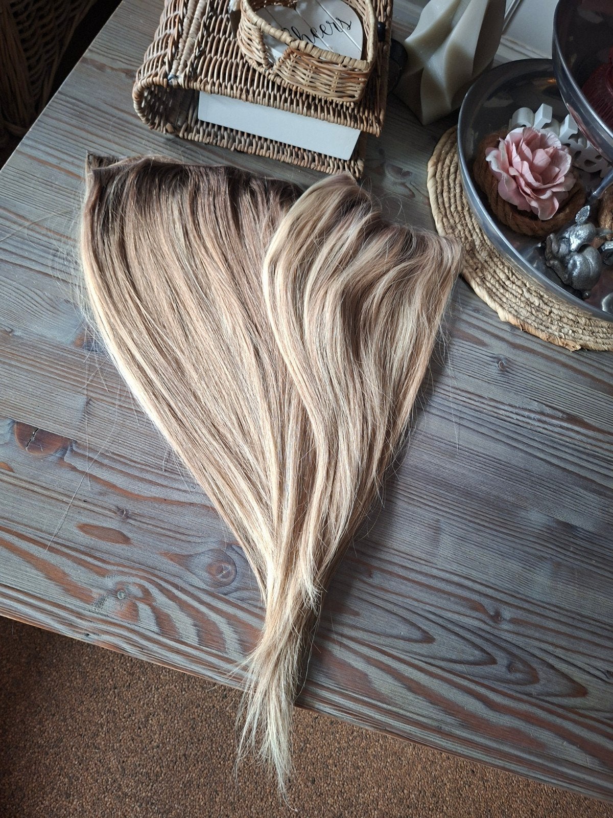 EsteeParis V part haarstuk haarwerk 85g + Genius Wefts 100g, Ophalen, Nieuw, Pruik of Haarverlenging