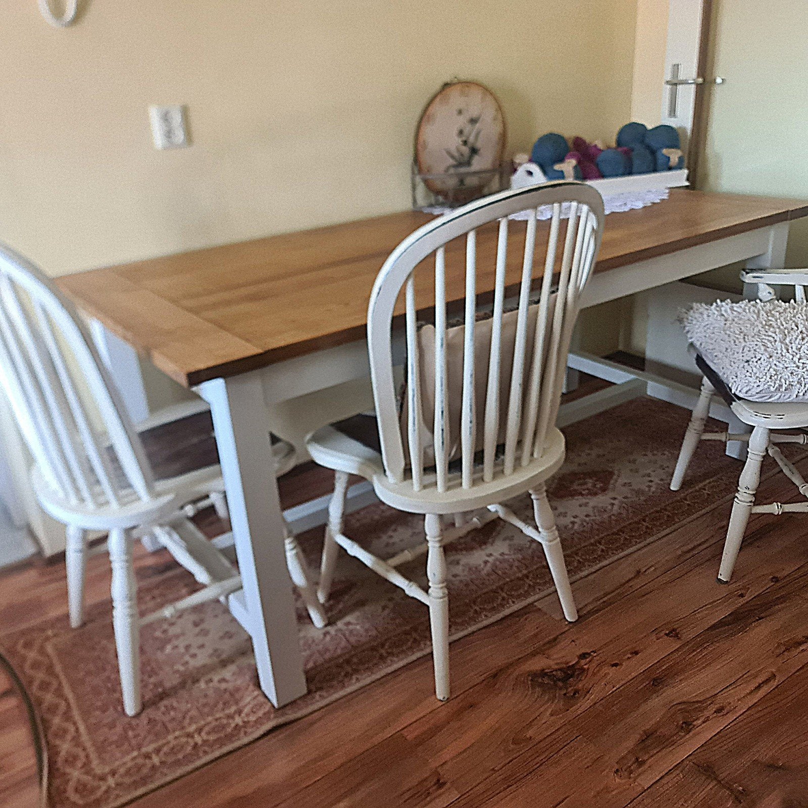 Eettafel Laura Ashley Portobello 185 lang prachtig 6 tot 8 p, Ophalen, 75 m² of meer, Laminaat