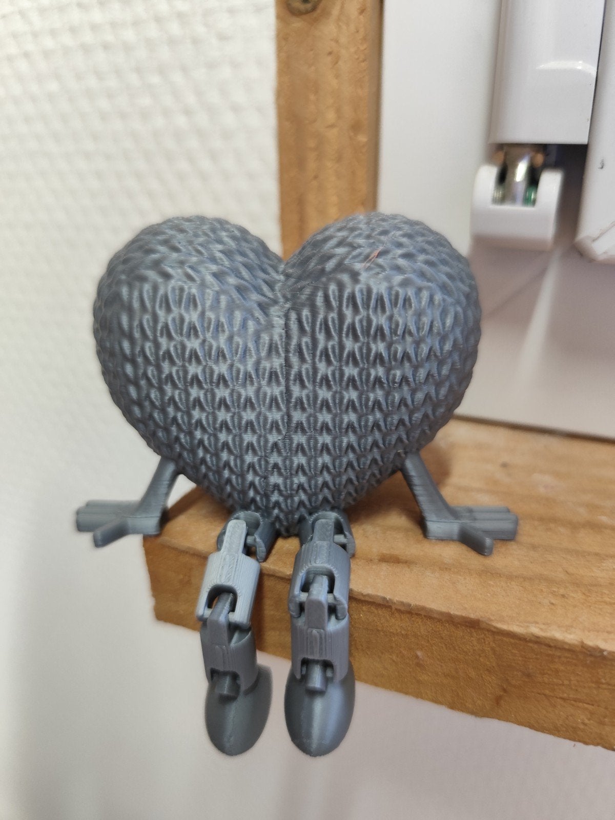 3D Geprint Hartje - Grijs Zilver Kleurig, Ophalen of Verzenden, Nieuw