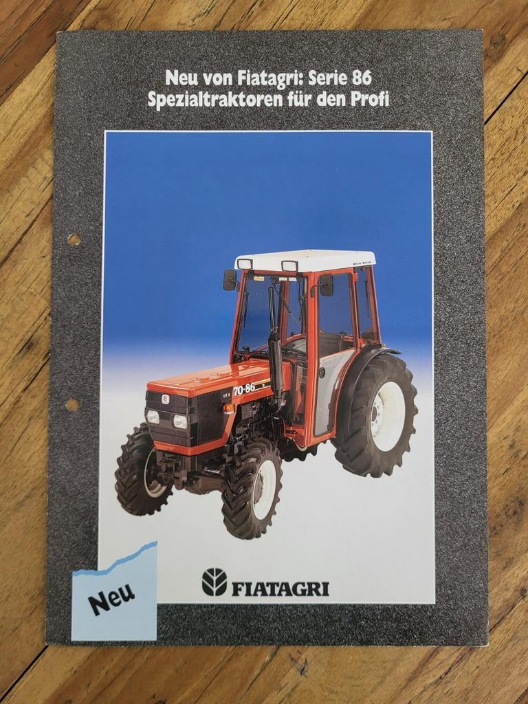 tractor folder Fiatagri serie 86, Ophalen of Verzenden, Zo goed als nieuw