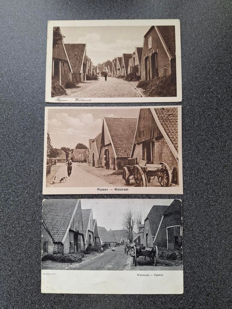 3 oude ansichtkaarten Rijssen - Walstraat, Verzamelen, Ophalen of Verzenden, Voor 1940